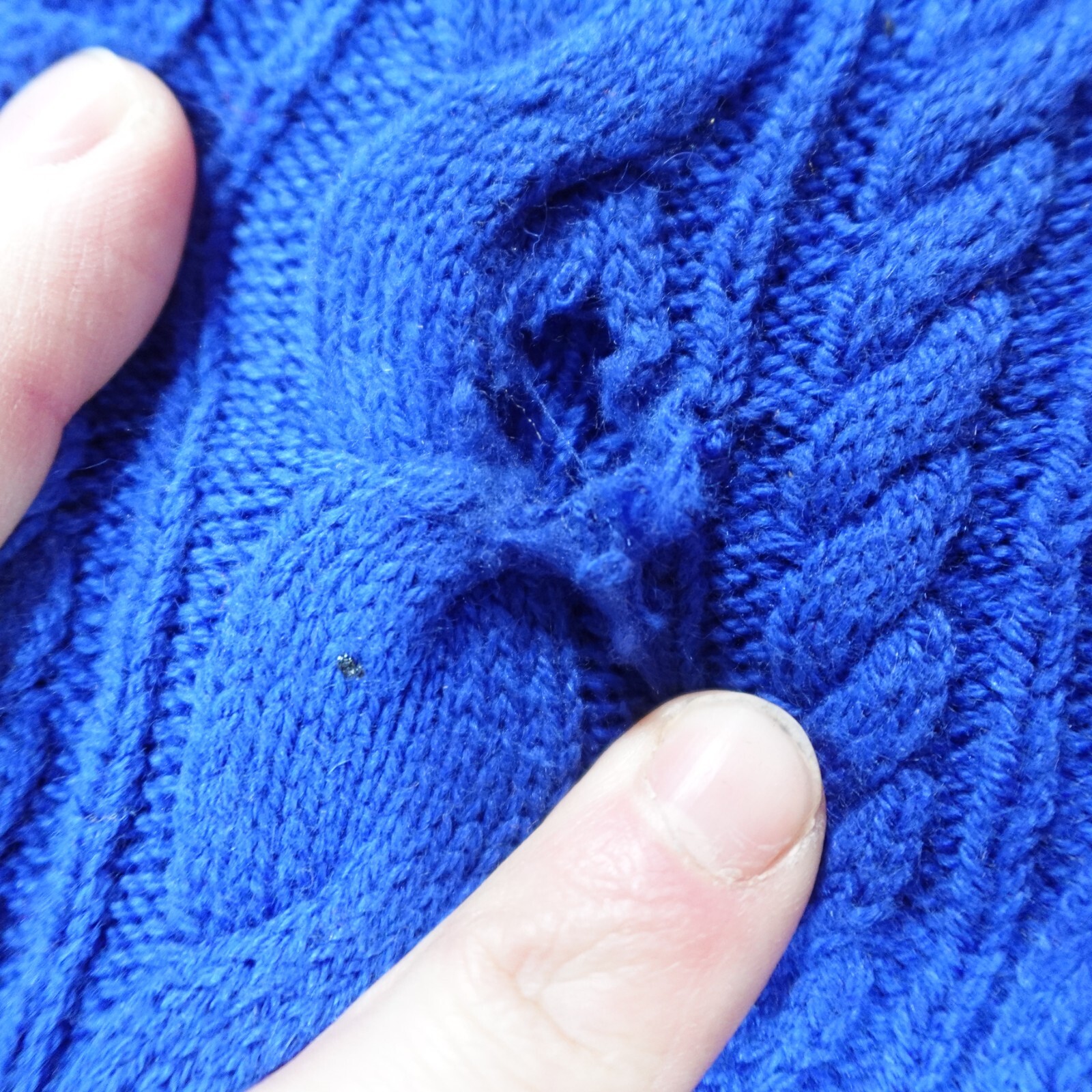 Vintage Jcpenny Sweater Womens Small Blue Fisherman Knit Pullover Outdoor Top