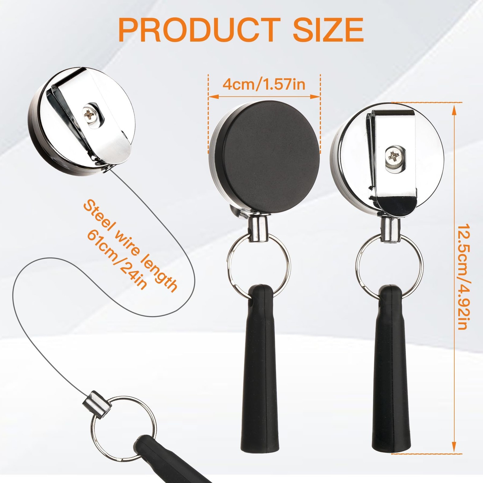 4 Pieces Heavy Duty Retractable Pull Pen Pencil Holder,Ideal Grip for Markers…