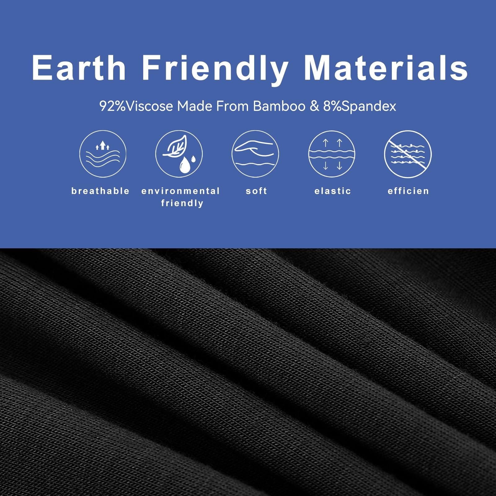 BAMBOO COOL Men’s Ultra ComfortSoft Underwear, 3X-Large, 17-black (5 Pack)