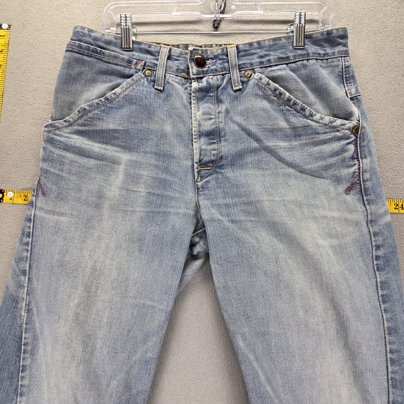 Vintage Levis Engineered Jeans Mens Blue Twisted Button Fly Fits 32×32