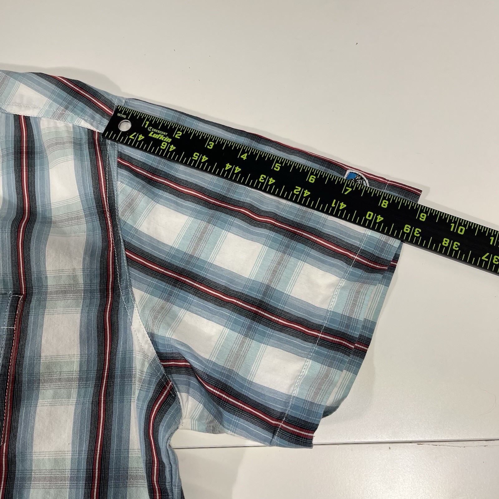 Kuhl Wildfire Shirt Mens Large Blue Plaid Short Sleeve Button Front Outdoor