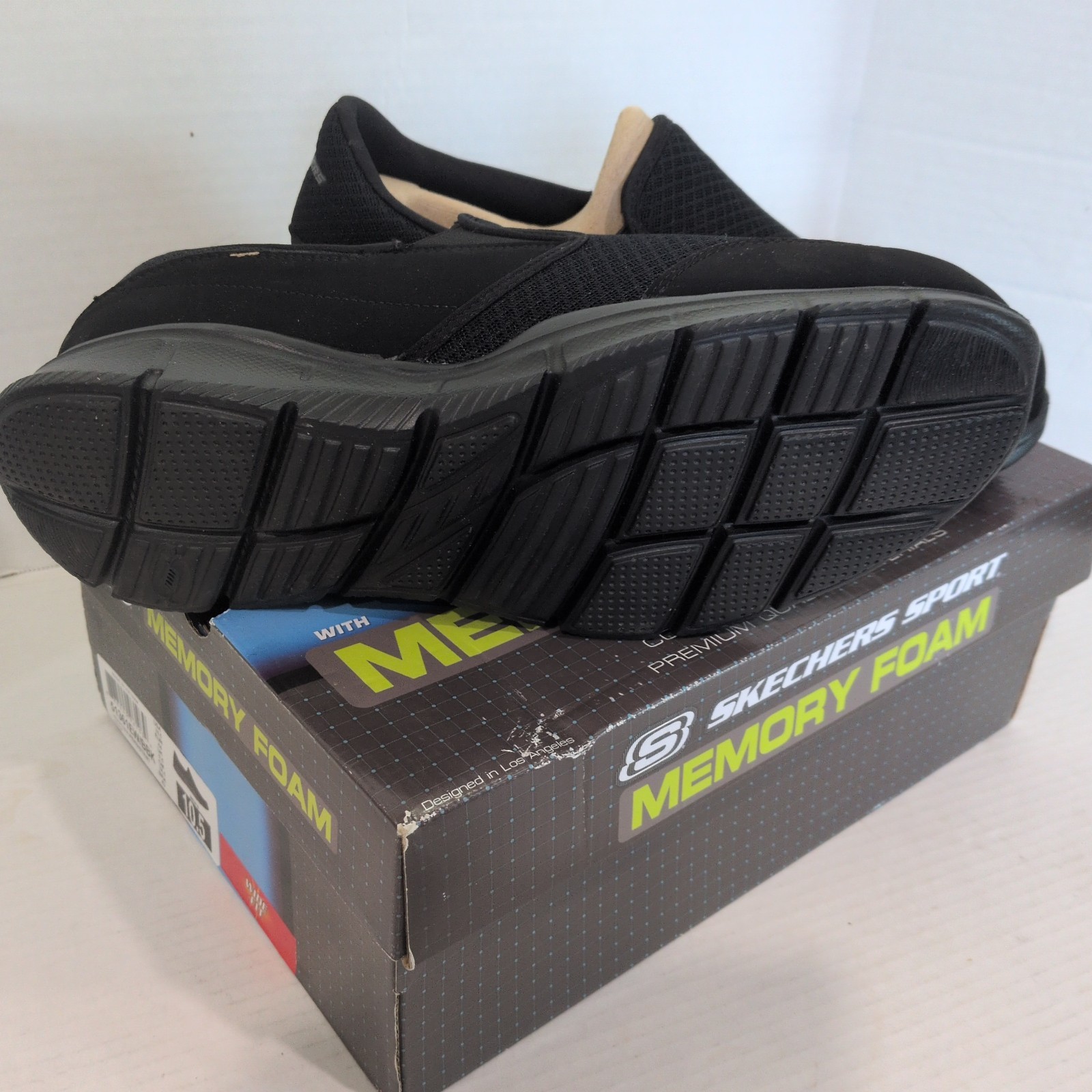 Skechers Equalizer- Persistent Black Shoes Relaxed Fit Slip On Men’s SZ 10.5 NIB