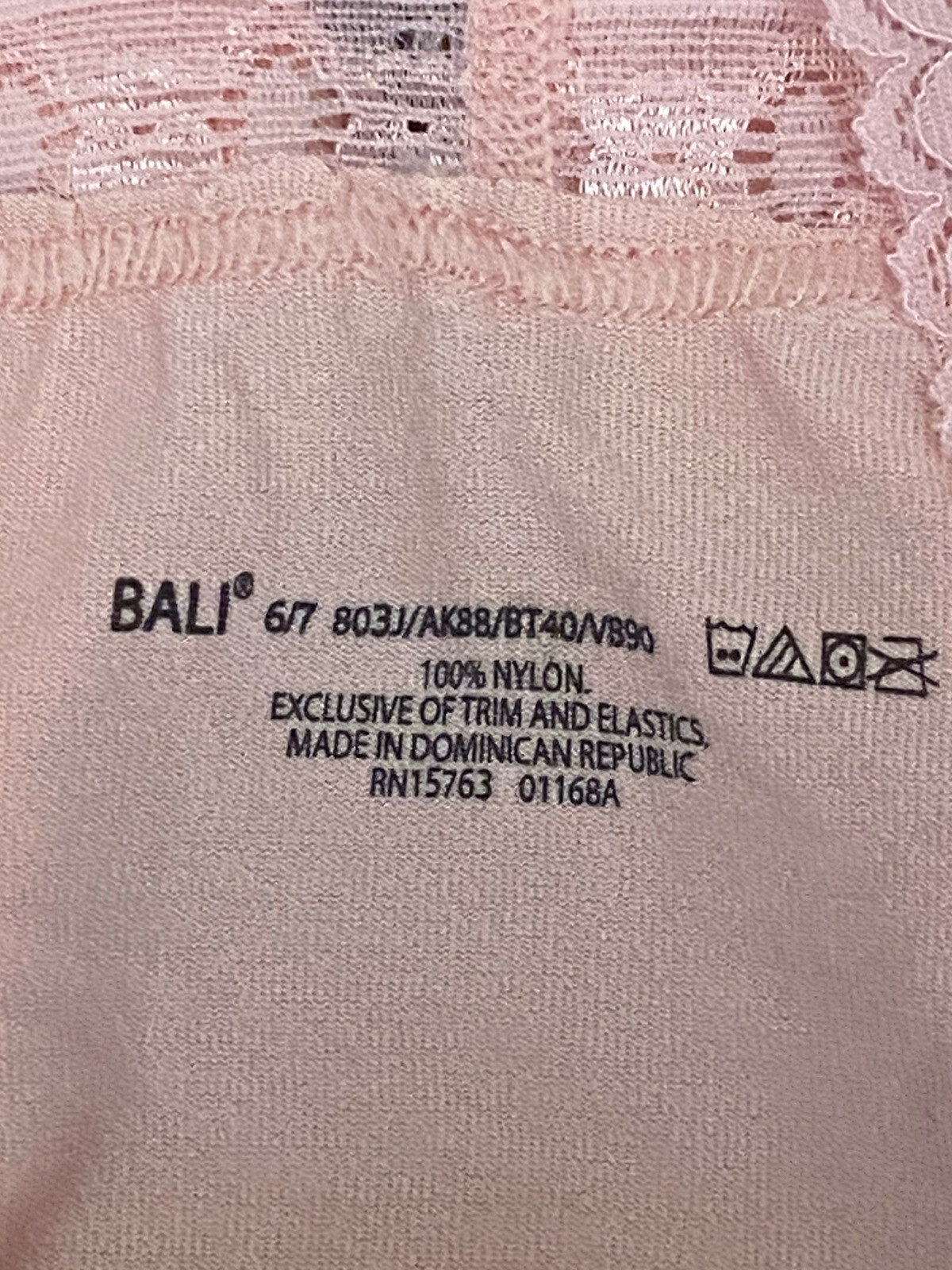 New BALI 5-PACK Women’s Comfort Revolution Seamless Lace Brief Panties Sz 6 / 7