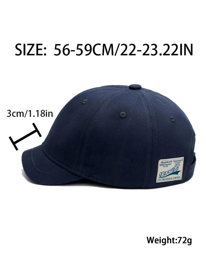 Short Soft Brim Adjustable Baseball Cap Washed Work Vintage Casual Hat Men’s Cap