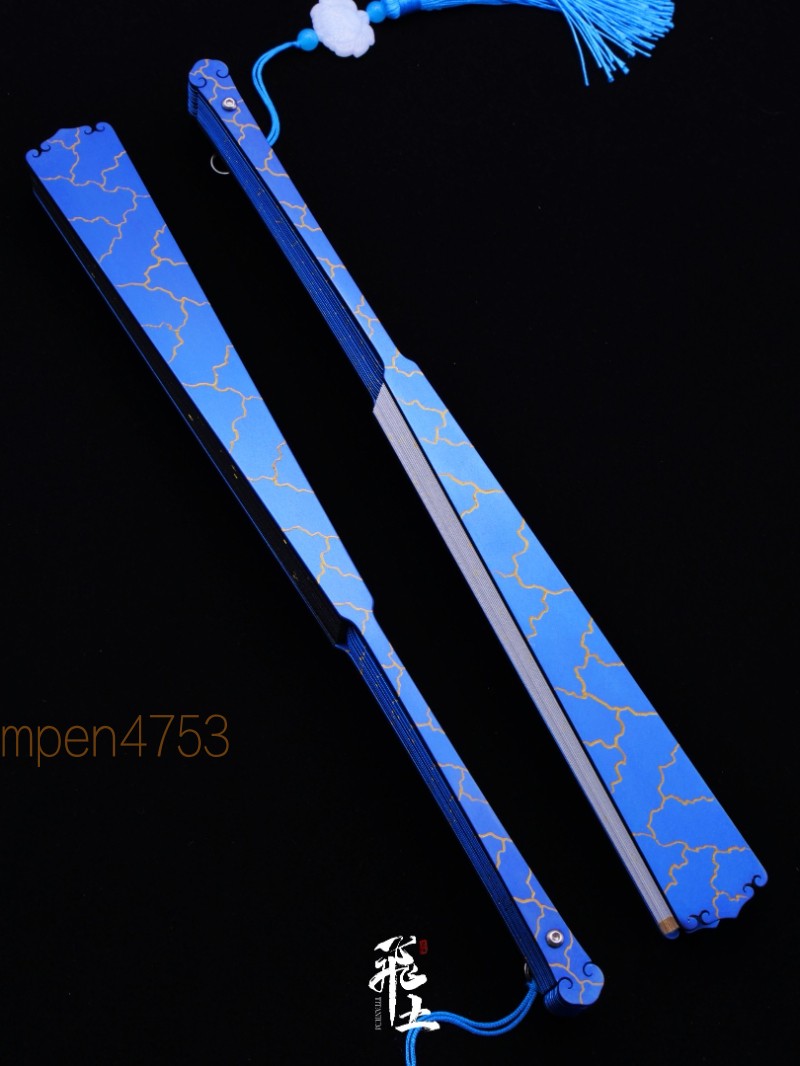 10 In Titanium Alloy Folding Fan Metal Hand Fan Martial Arts Kung Fu Pocket Fan