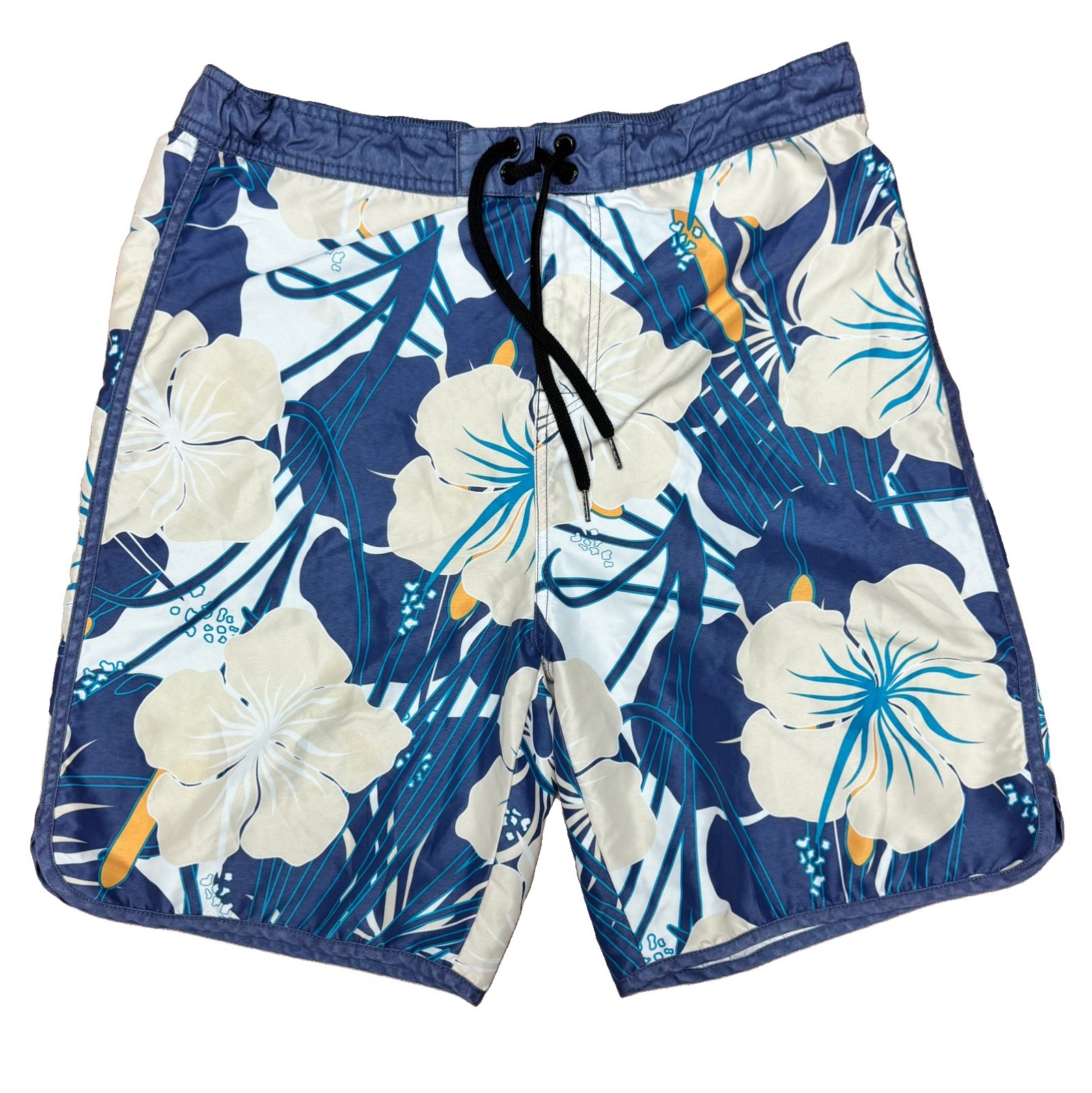 Vintage Beach Ray Floral Aloha Hawaiian Board Shorts Trunks Surf 36 L