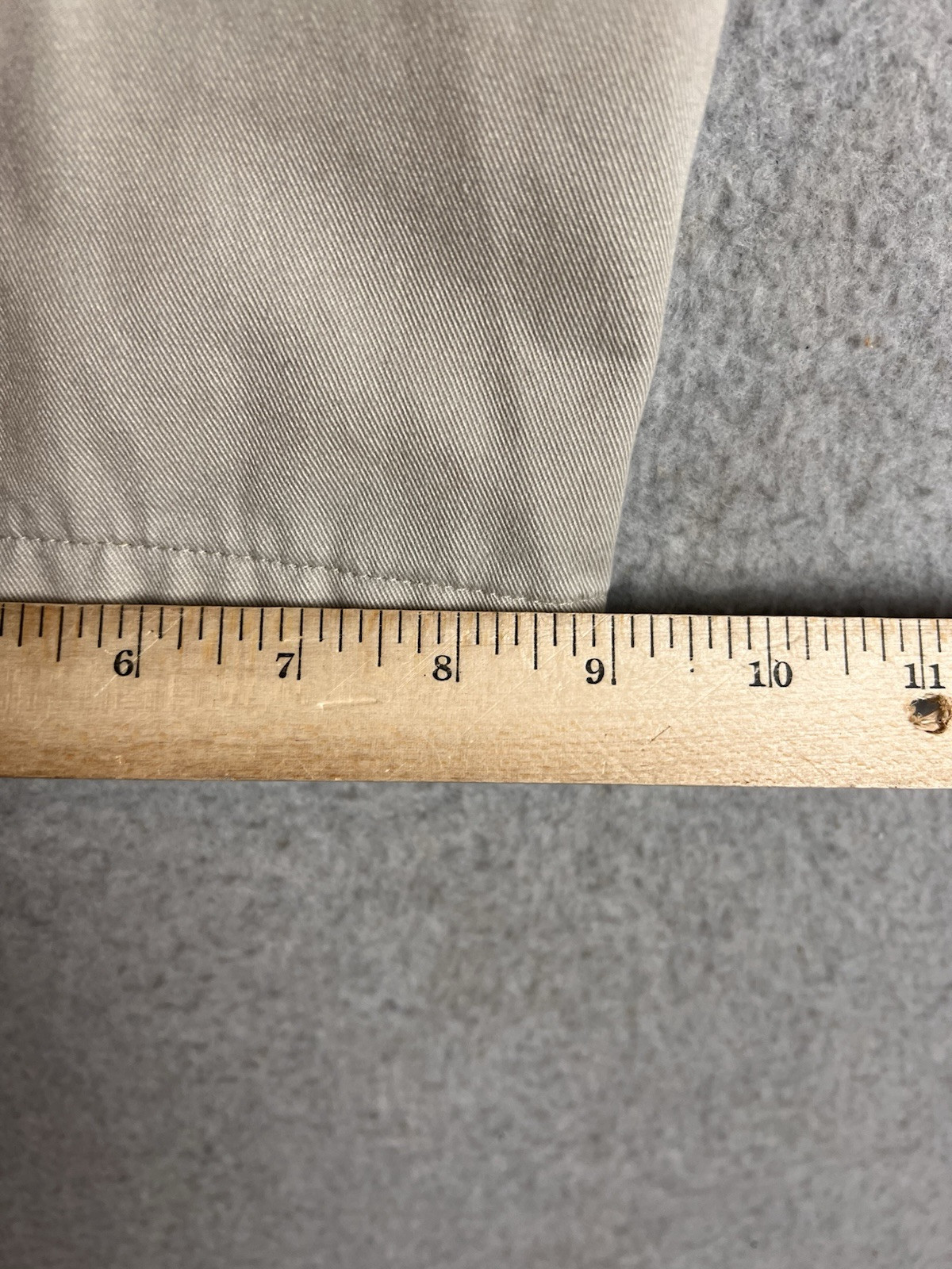 L. L. Bean Flannel Lined Khaki Pants Mens36X29 Beige Natural Fit Chino 0Ak19