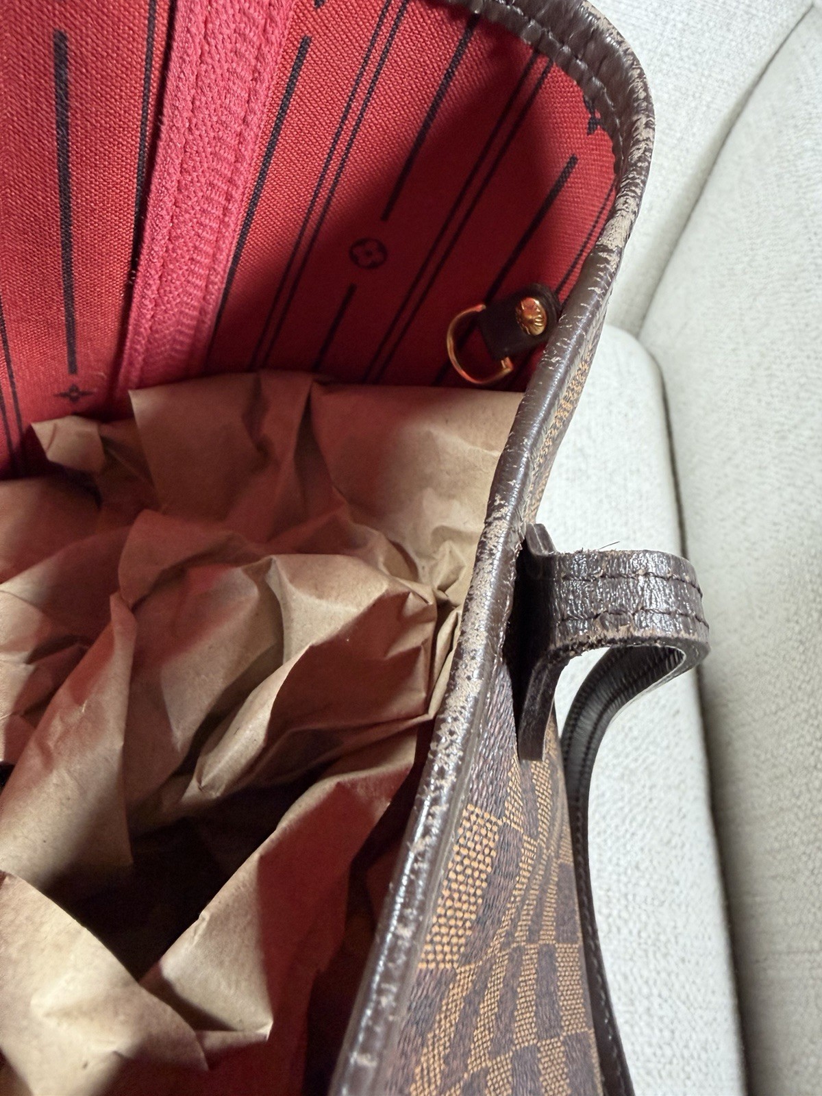 Louis Vuitton Neverfull MM Damier Ebene Tote Bag SD4161 2011 USA