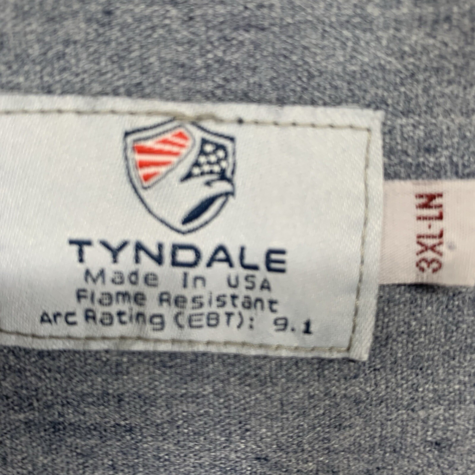 Tyndale FR Button Down Shirt 3XL 9 CAL HRC 2 ARC 9.1 Light Gray Spots & Wear