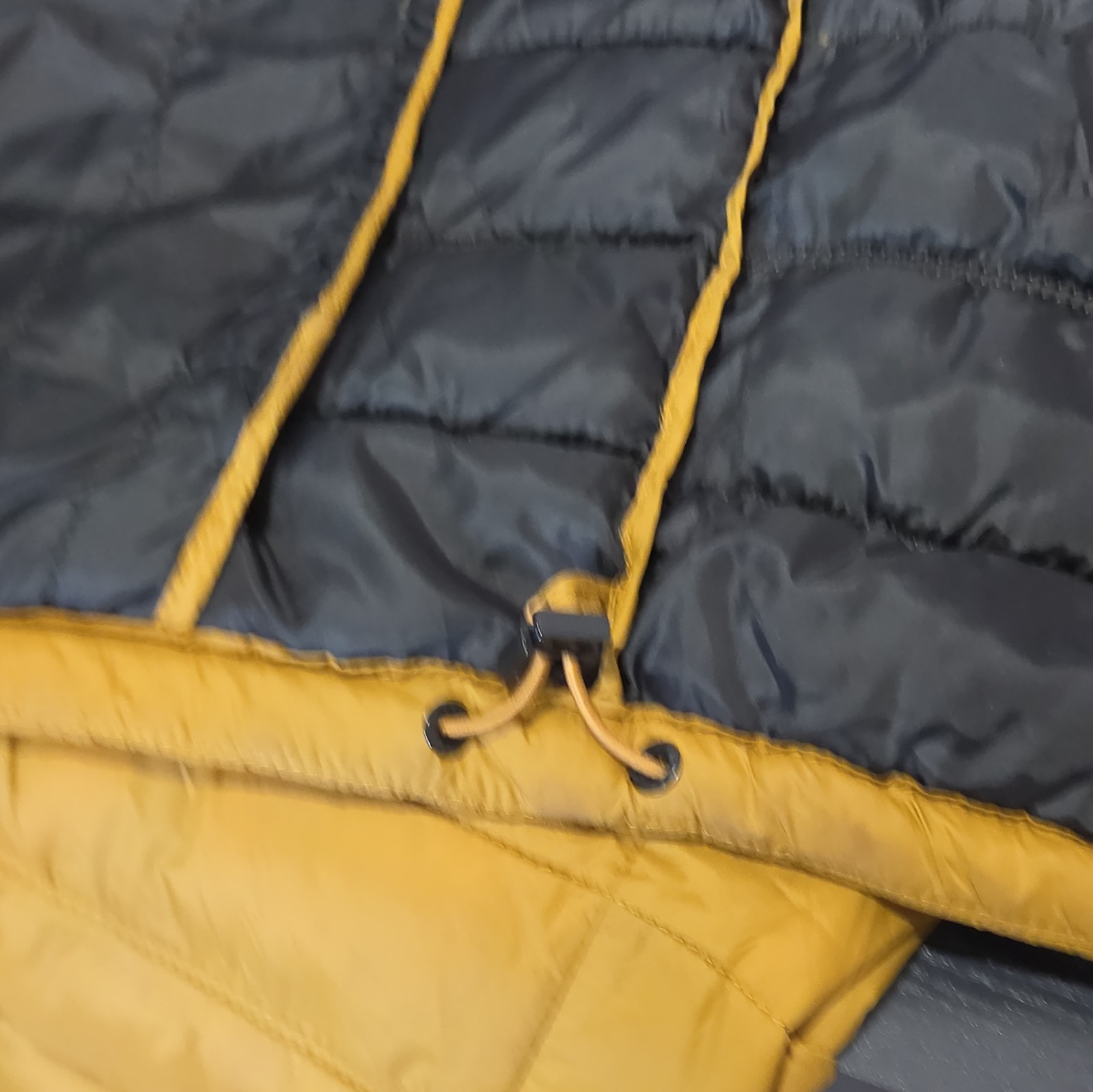 DKNY Men’s Gold Packable Insulated Puffer Jacket Zip Stand-Up Collar L #0046