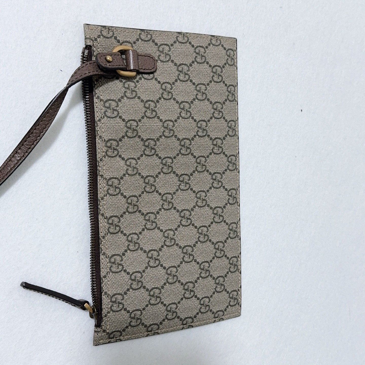 Gucci GG Supreme Monogram Web Ophidia Tote Brown