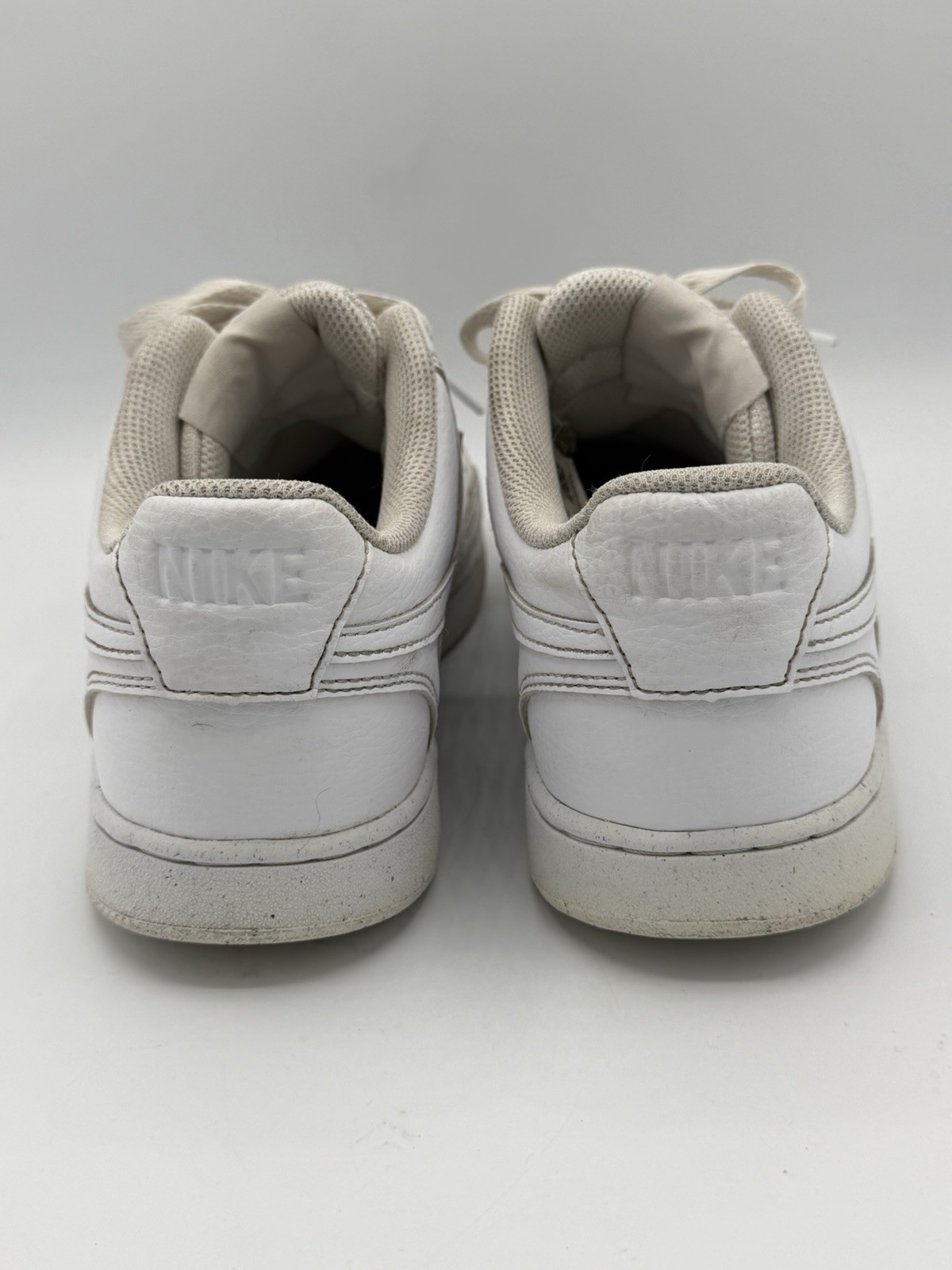 Nike Court Vision Low Men White Leather Sneakers Size 8 DH2987 100