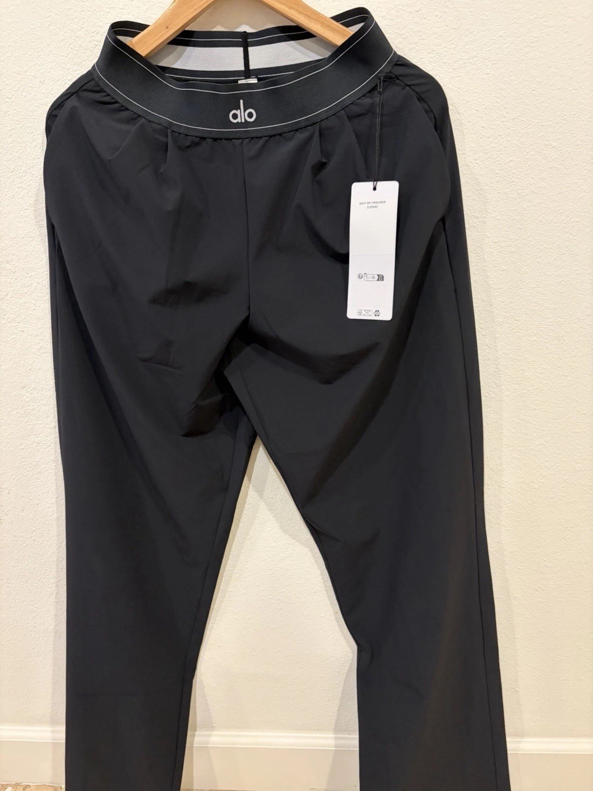 ALO Suit Up Trouser Black Women’s Wide Leg Pants Size M