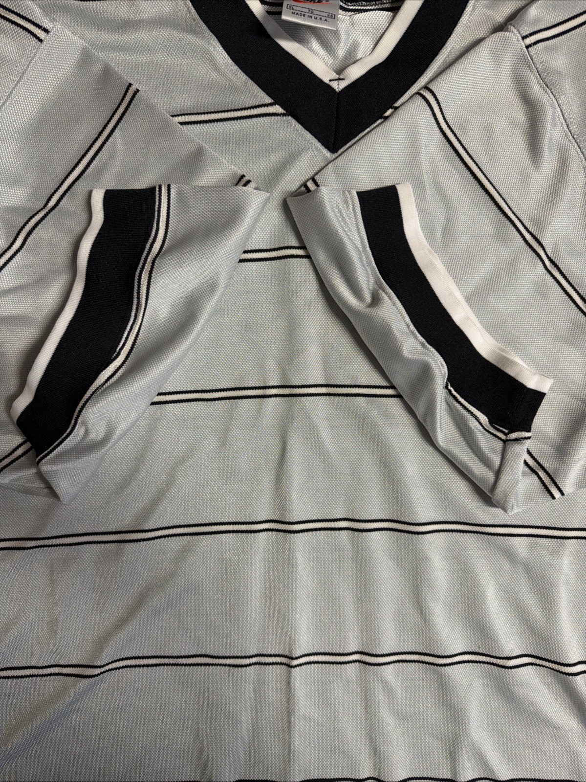 VTG 90’s Nike Jersey Shirt WhiteStriped Embroidered Logo Made In USA WhiteTag XL