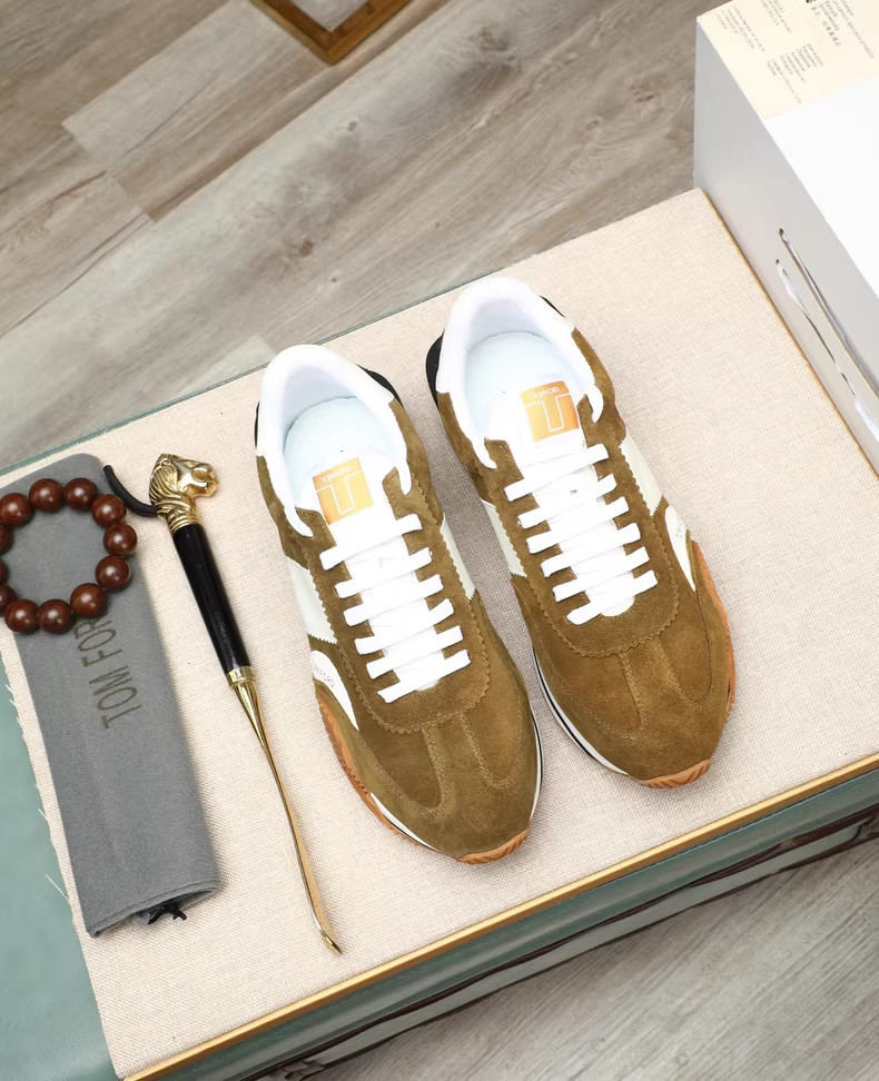 Brown White Colorway Tom Ford James Men Sneakers🧶