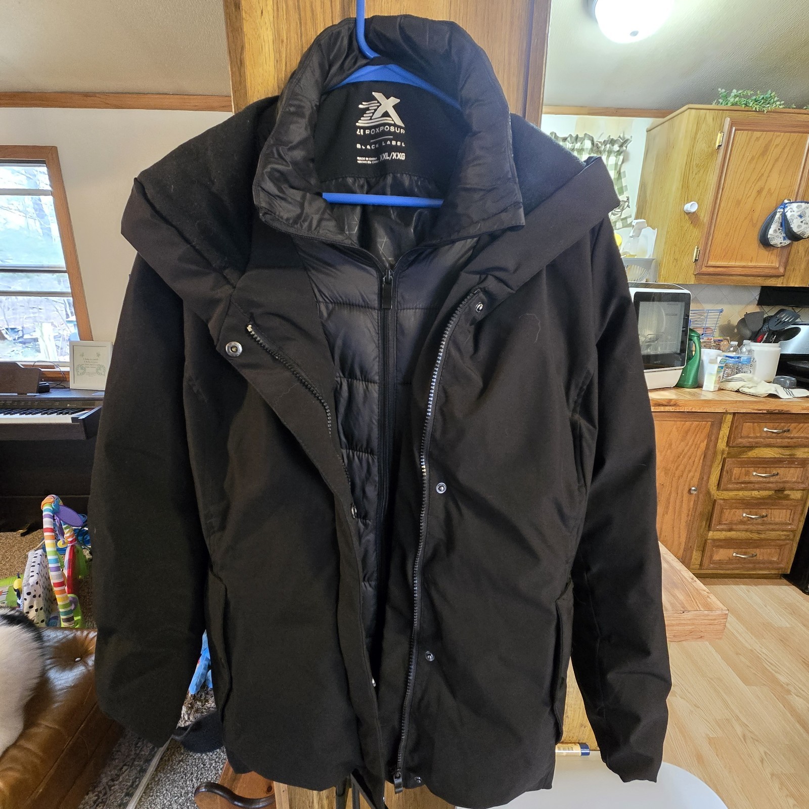 ZeroXposur Black Label Men’s Breathable Jacket XXL Black Zipper Button
