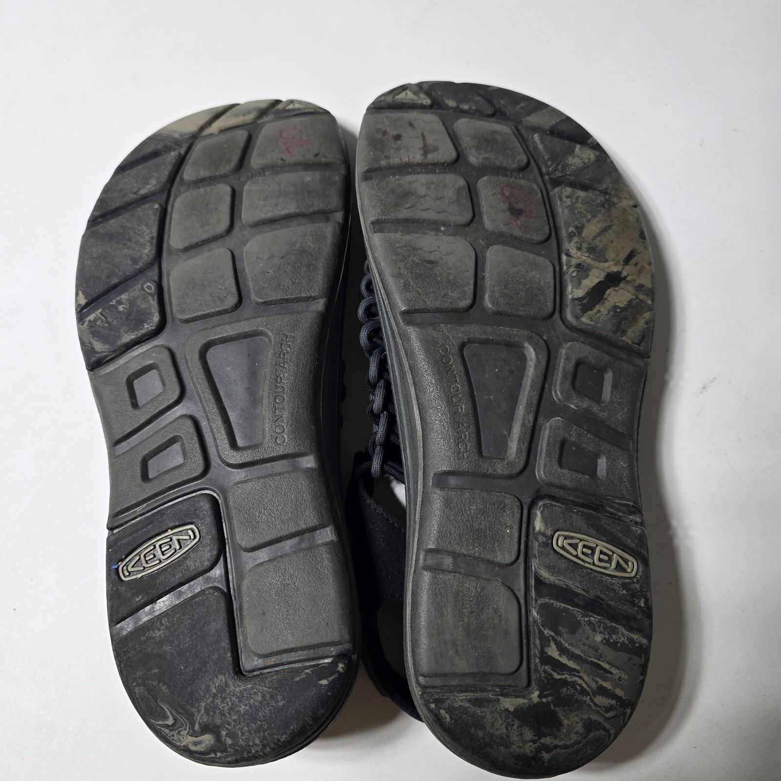 KEEN Men’s Uneek Classic Two-Cord Sandal Black Gray Sz 10.5