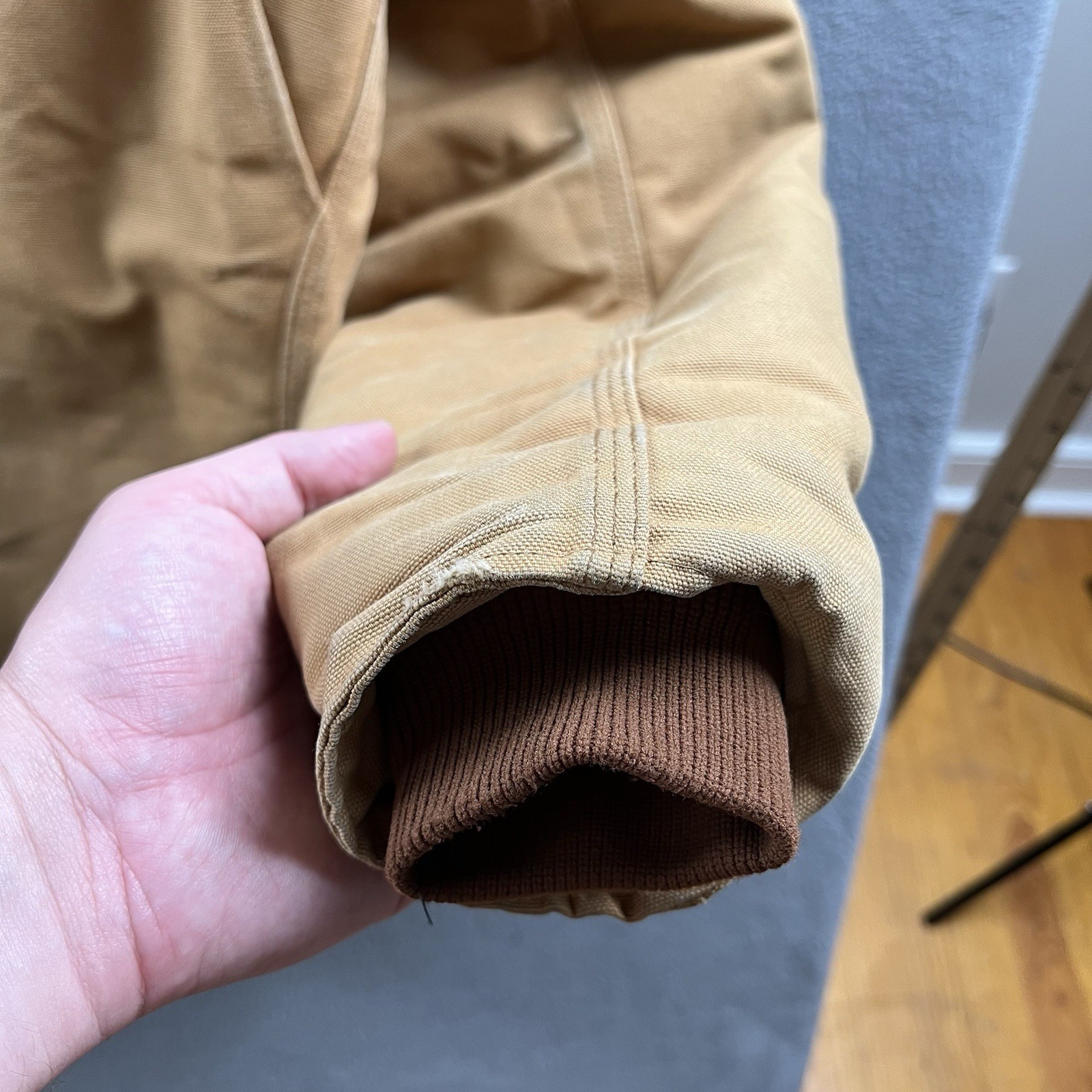 Vintage Carhartt Arctic Jacket Mens 46 Tall Brown C0196 W/ A01 BRN Fur Trim Hood