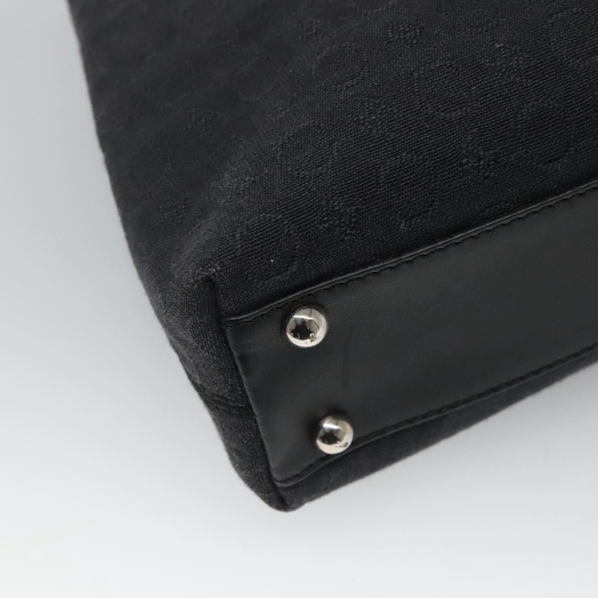 CELINE C Macadam Canvas Hand Bag Black Auth sw213