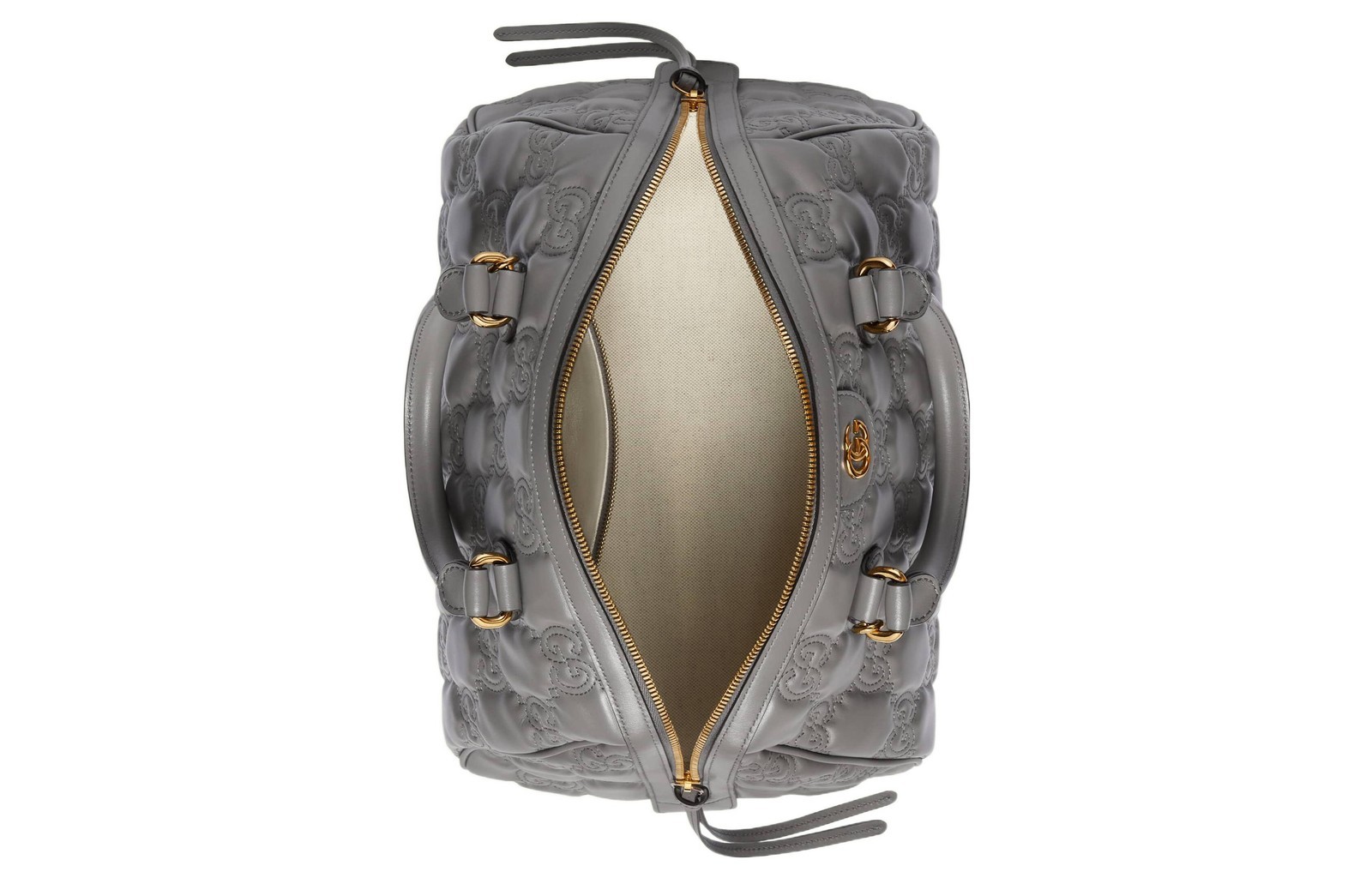 GUCCI Quilted Leather Shoulder Bag Crossbody Bag Women’s Gray12×7.5×8.6in
