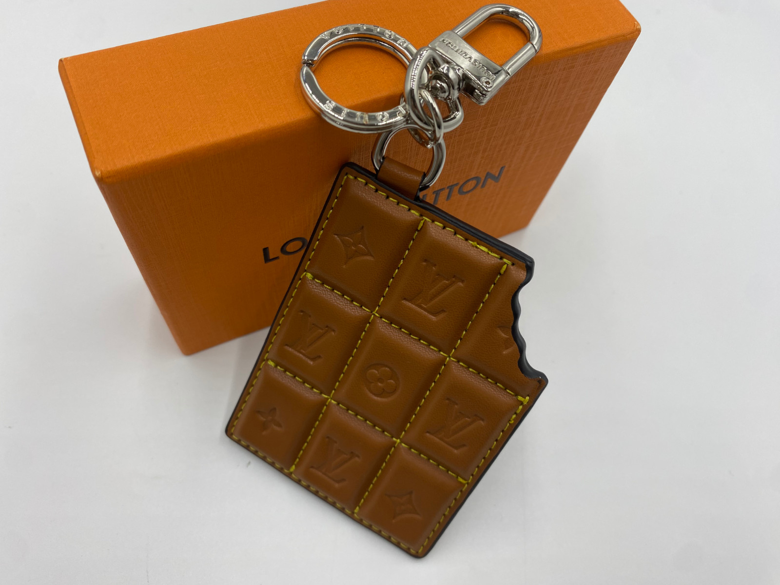 Louis Vuitton LV Chocolate Monogram Key Holder Bag Charm Keychain