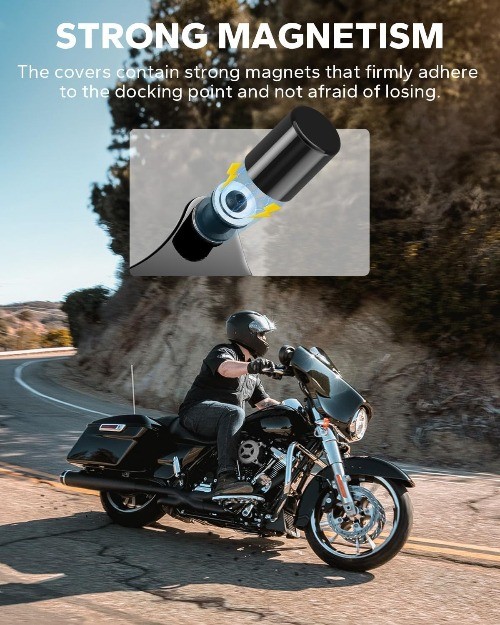 4 PCS Black Docking Hardware Cover Kit Compatible for Touring Electra Glide Road