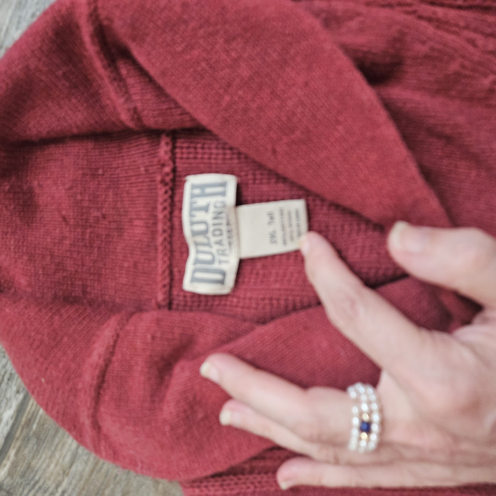 Duluth Shawl Collar Sweater 2x tall Dark Red Cotton Wool Heavyweight Knit