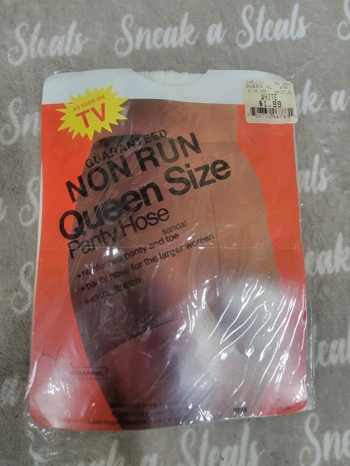 Vintage As Seen On TV Guaranteed Non Run Queen Size Pantyhose