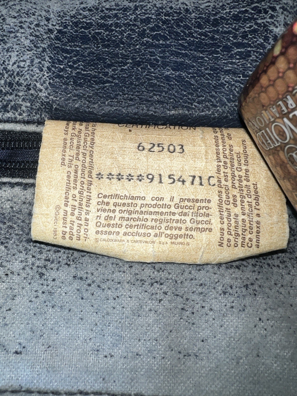 Vintage Gucci GG Supreme Monogram Small Top Handle Tote Navy Italy