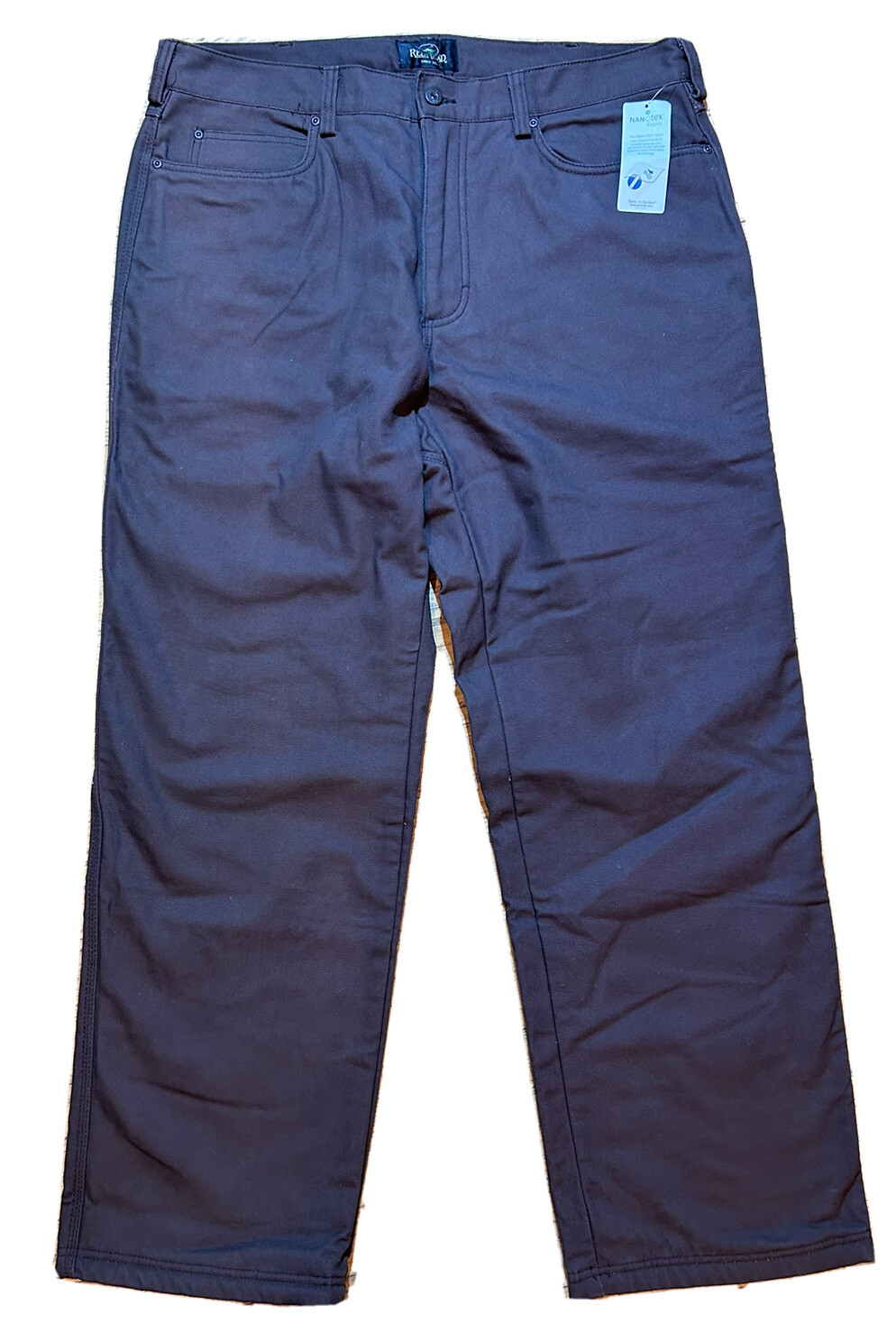 NWT Redhead Mens Brown Thermal Lined Nanotex Fabric Pants Hiking Work Sz 40×34