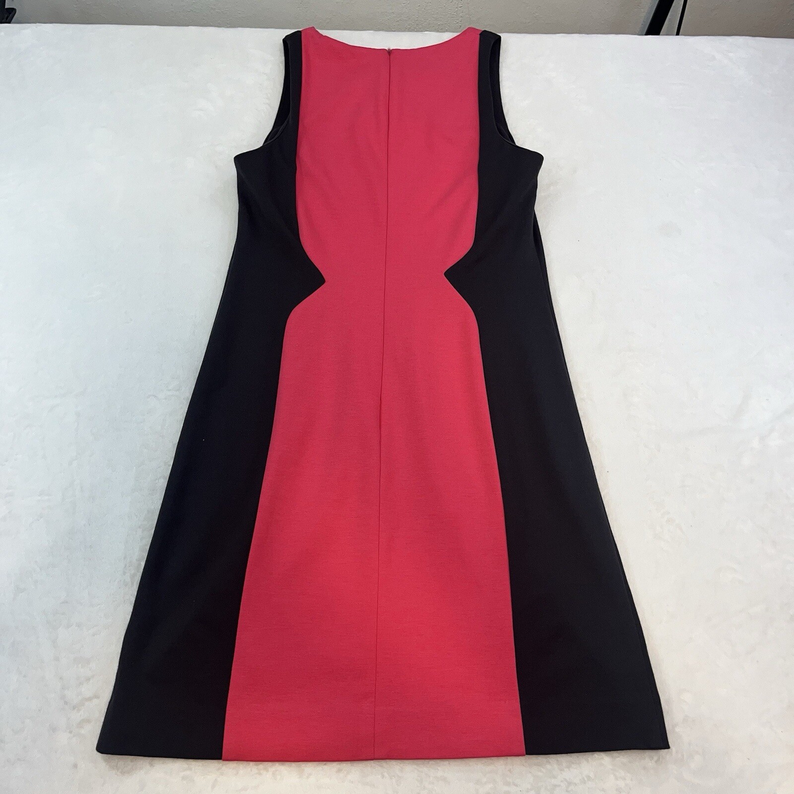 Britt Ryan Sheeth Dress Pink Gray Sleeveless Womans Sz 4 Body Contour Ponte Knit