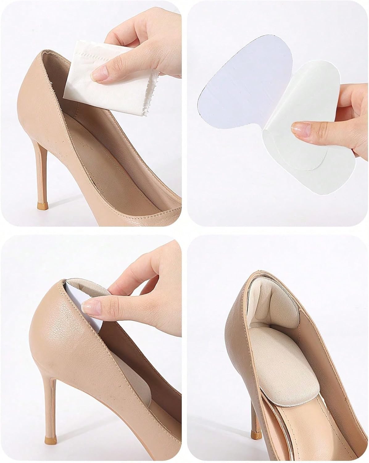 High Heel Cushion Insert Pad Shoe Liner Grip AntiSlip Insoles (4Pairs)