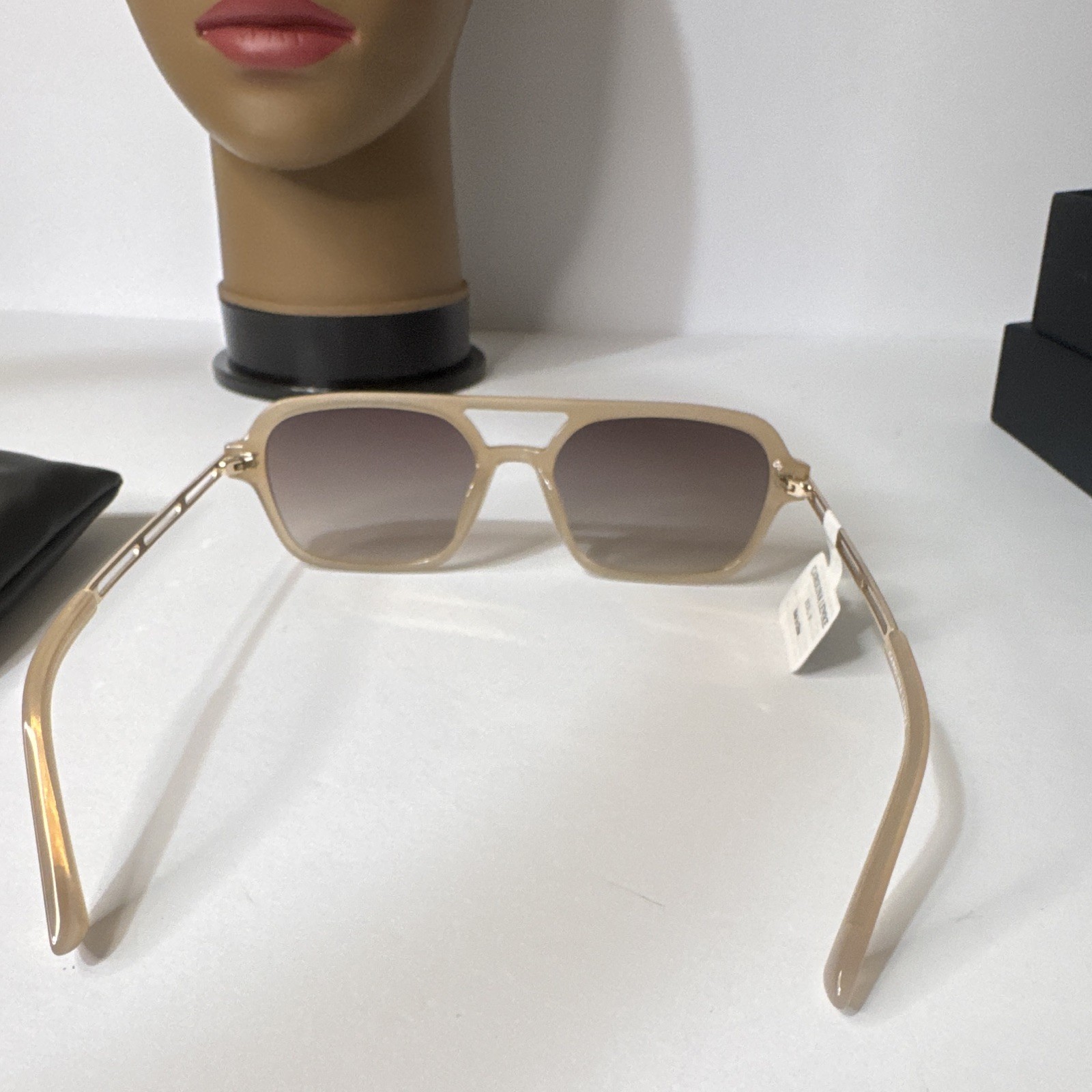 Carolina Lemke CL9203-02 Women’s Geometric Beige Brown Gradient UV400 145mm
