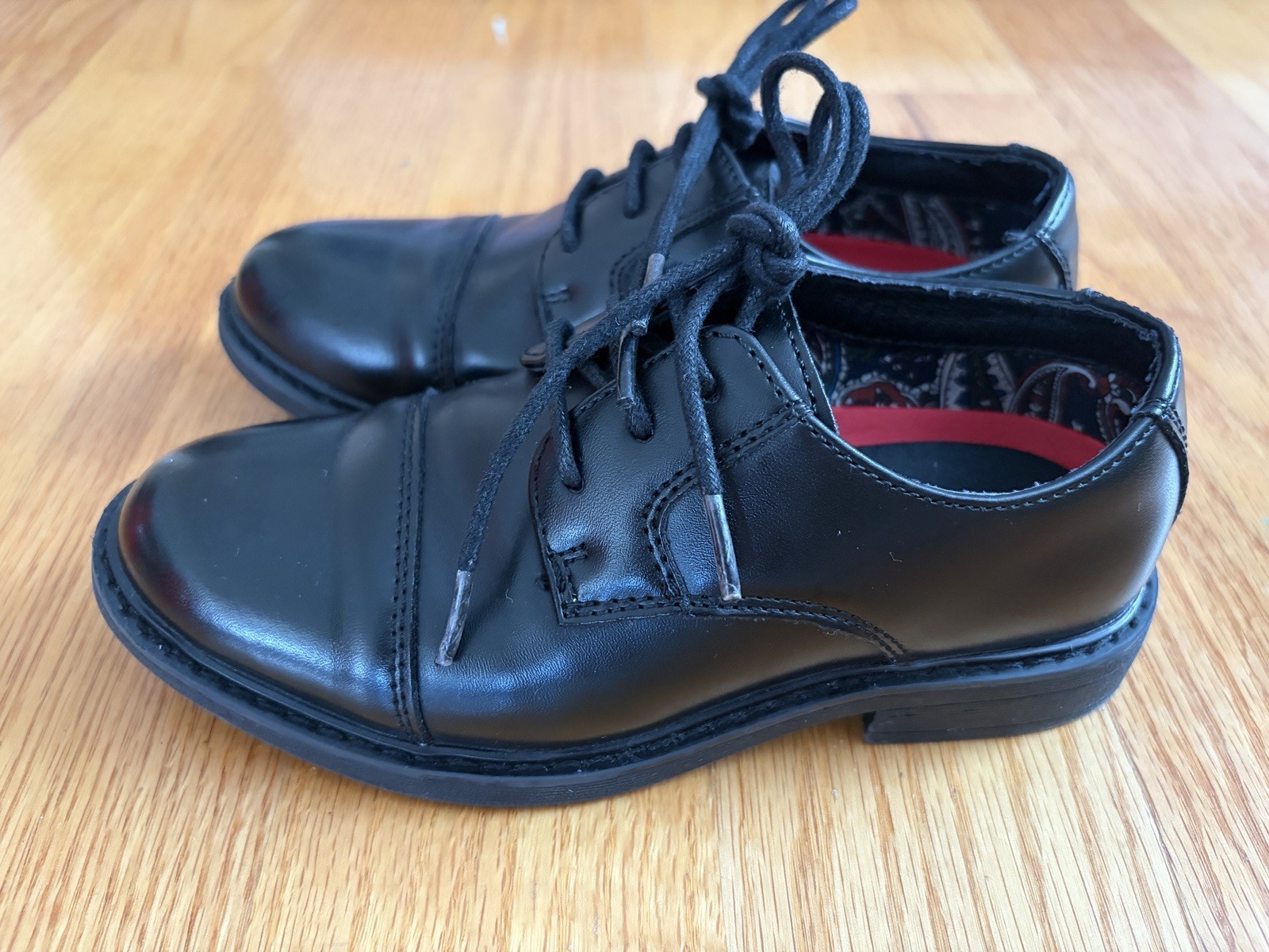 Bruno Marc Black Synthetic Leather Lace-Up Oxford Dress Shoes Little Kid US 12