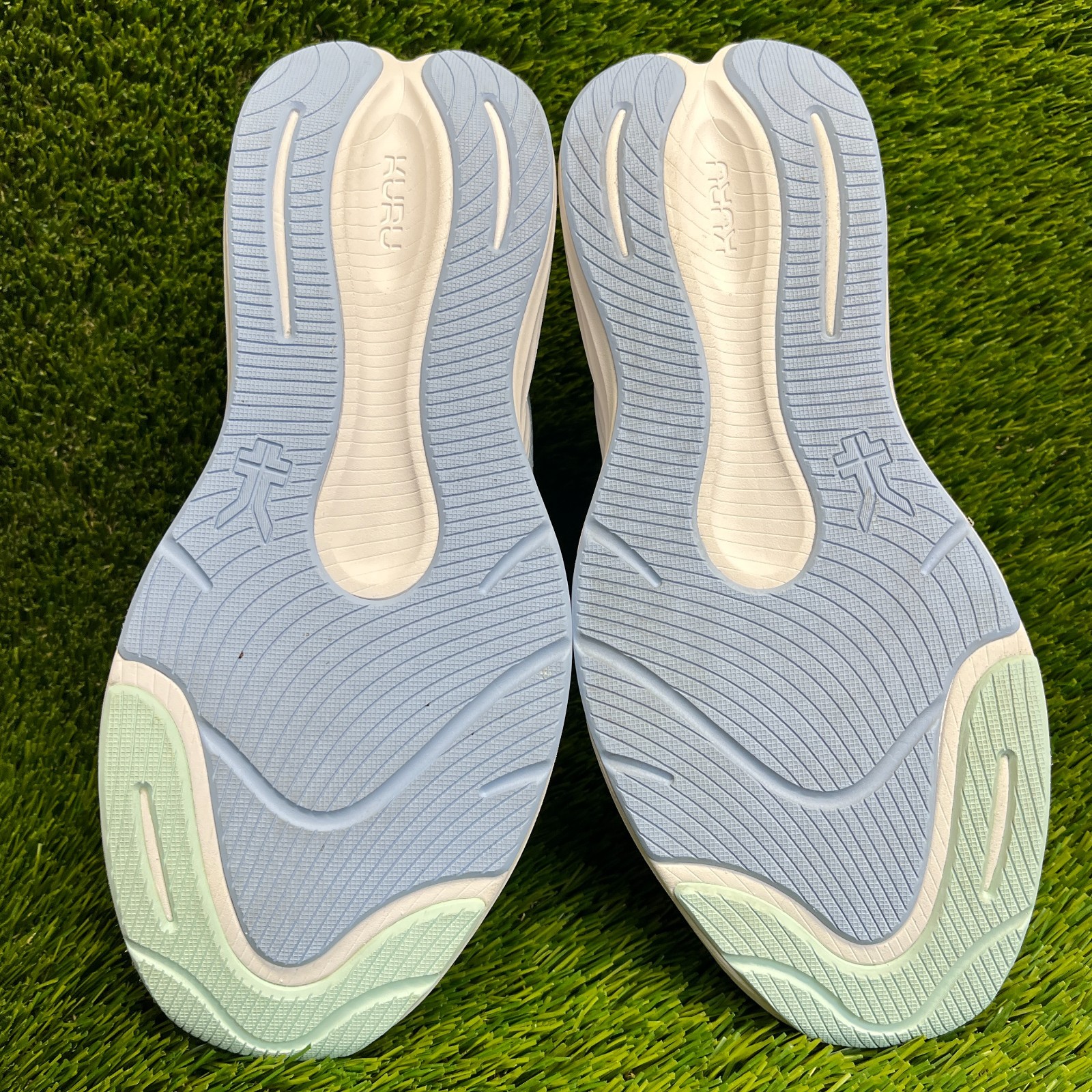 Kuru Atom 2 Womens Size 9.5D Blue White Athletic Running Walking Shoes Sneakers