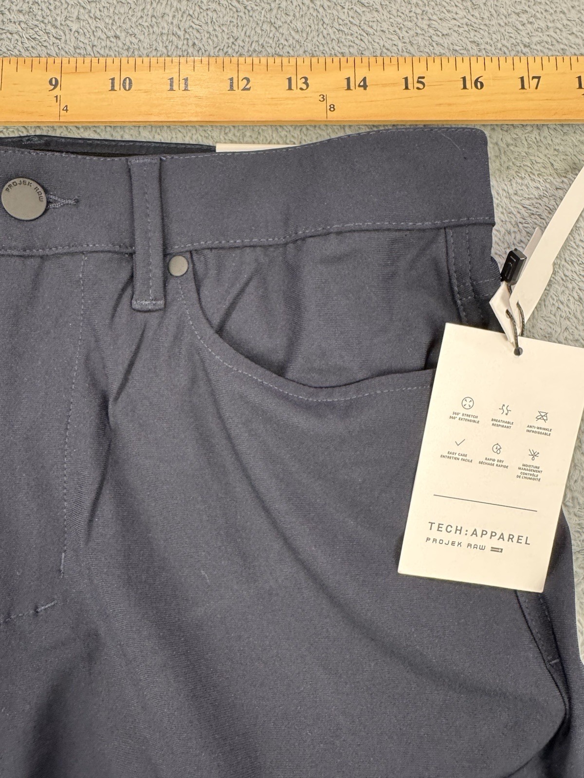 Projeck Raw Bungee Tech Pant Men 32×30 Navy 5 Pkt TAS25100 Straight NWT $75