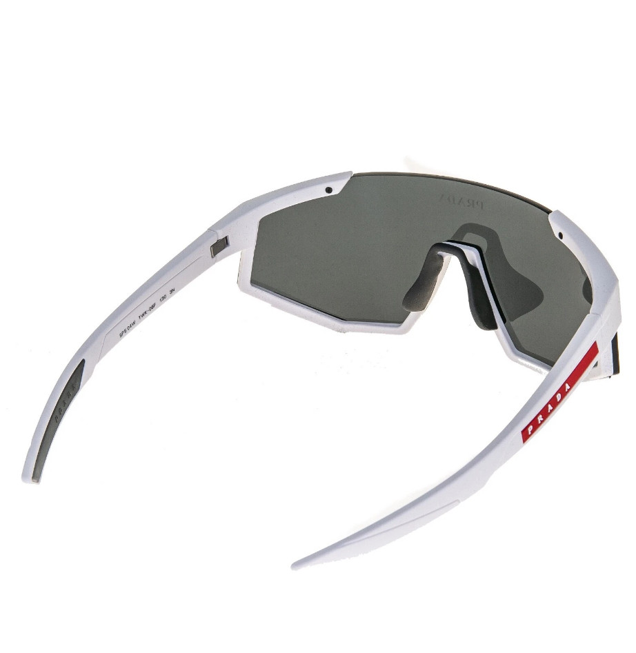 PRADA 04W Linea Rossa IMPAVID Sport Sunglasses White Pilot Wrap Unisex PS04WS