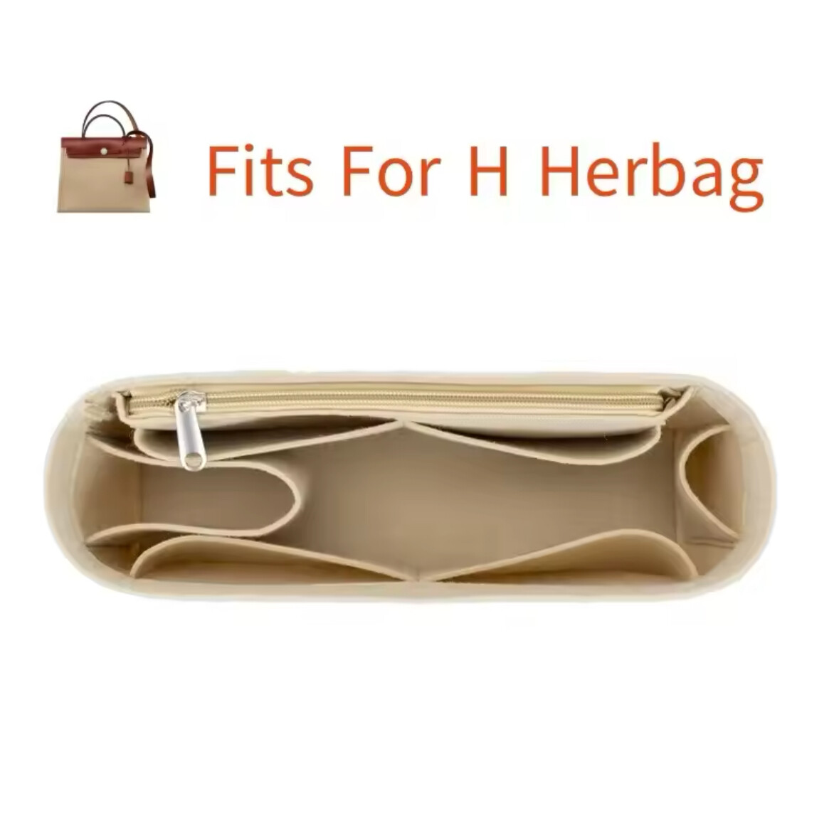 BAG INSERT Organiser for Hermes Herbag Choose size: 31 / 39 (PM , GM)