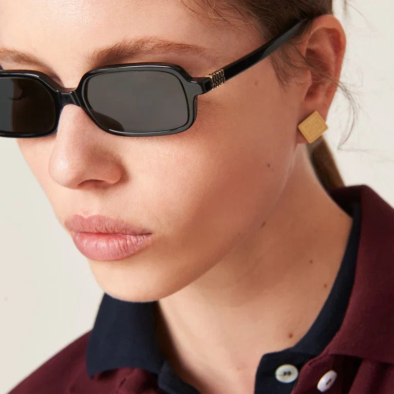 MIU MIU MU 11ZS 16K5S0 Black Grey Women’s 51 mm Sunglasses