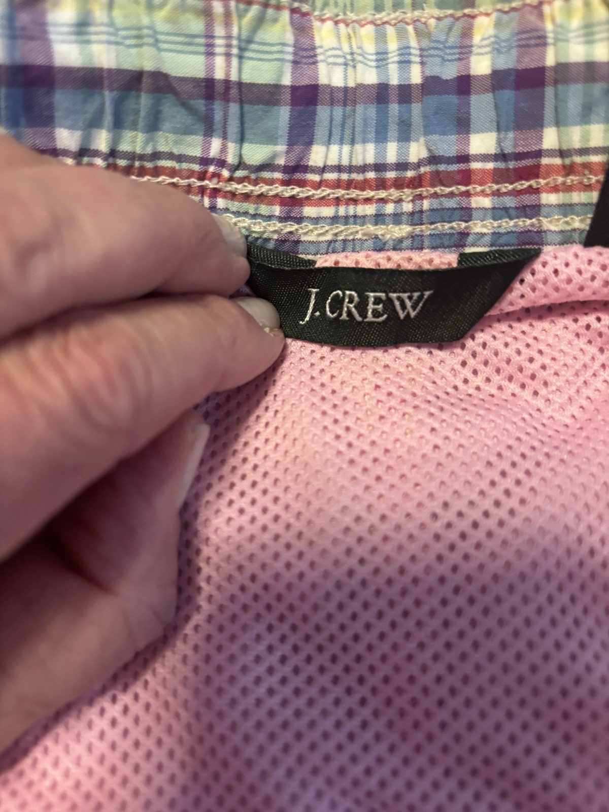 J.CREW Men’s Pink Solid Swim Shorts Mesh Lined Drawstring Pockets XL – Preppy!