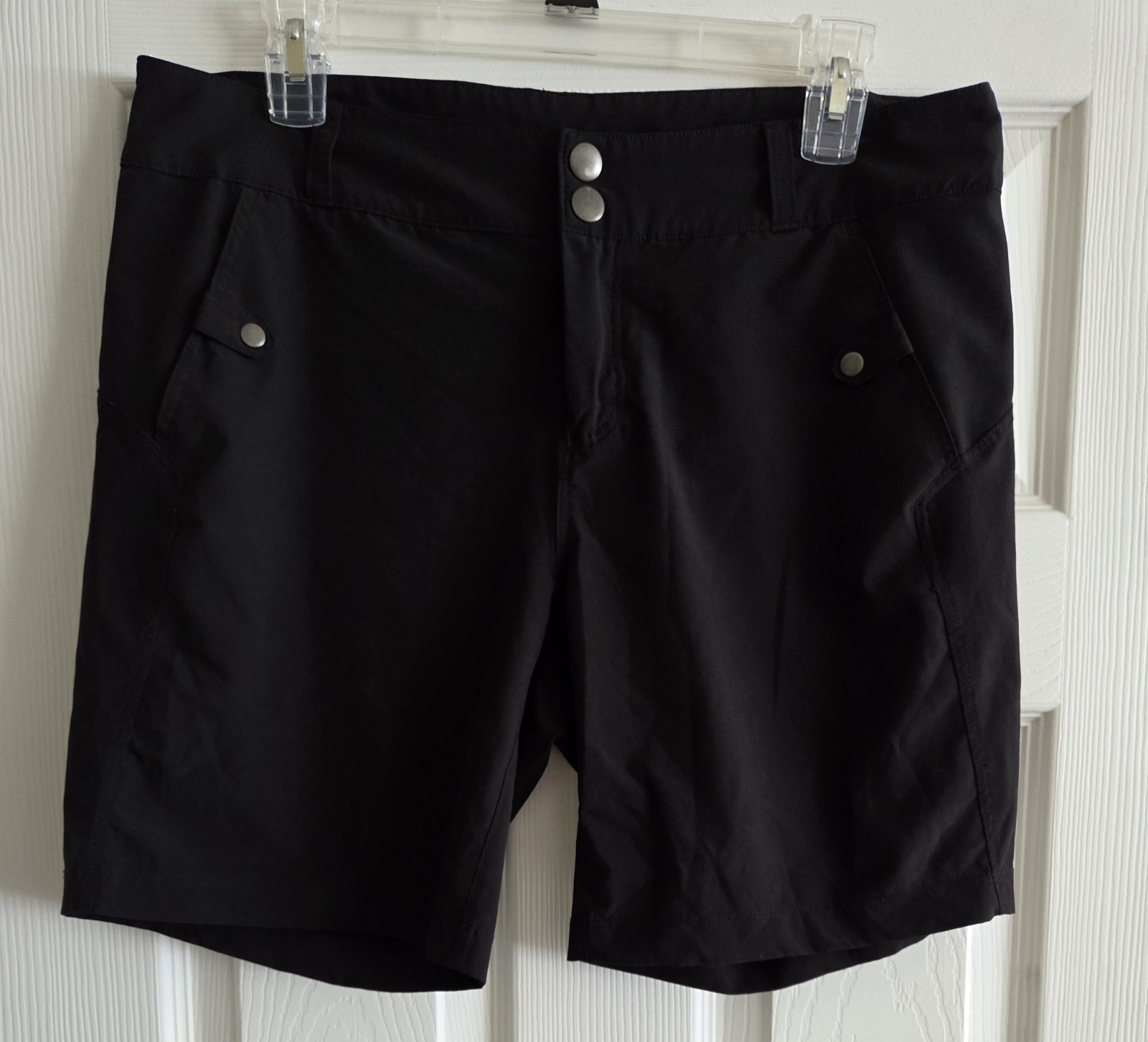 Kyodan Shorts Women’s Sz M Black Front Pockets Hiking Outdoor Beach Swim