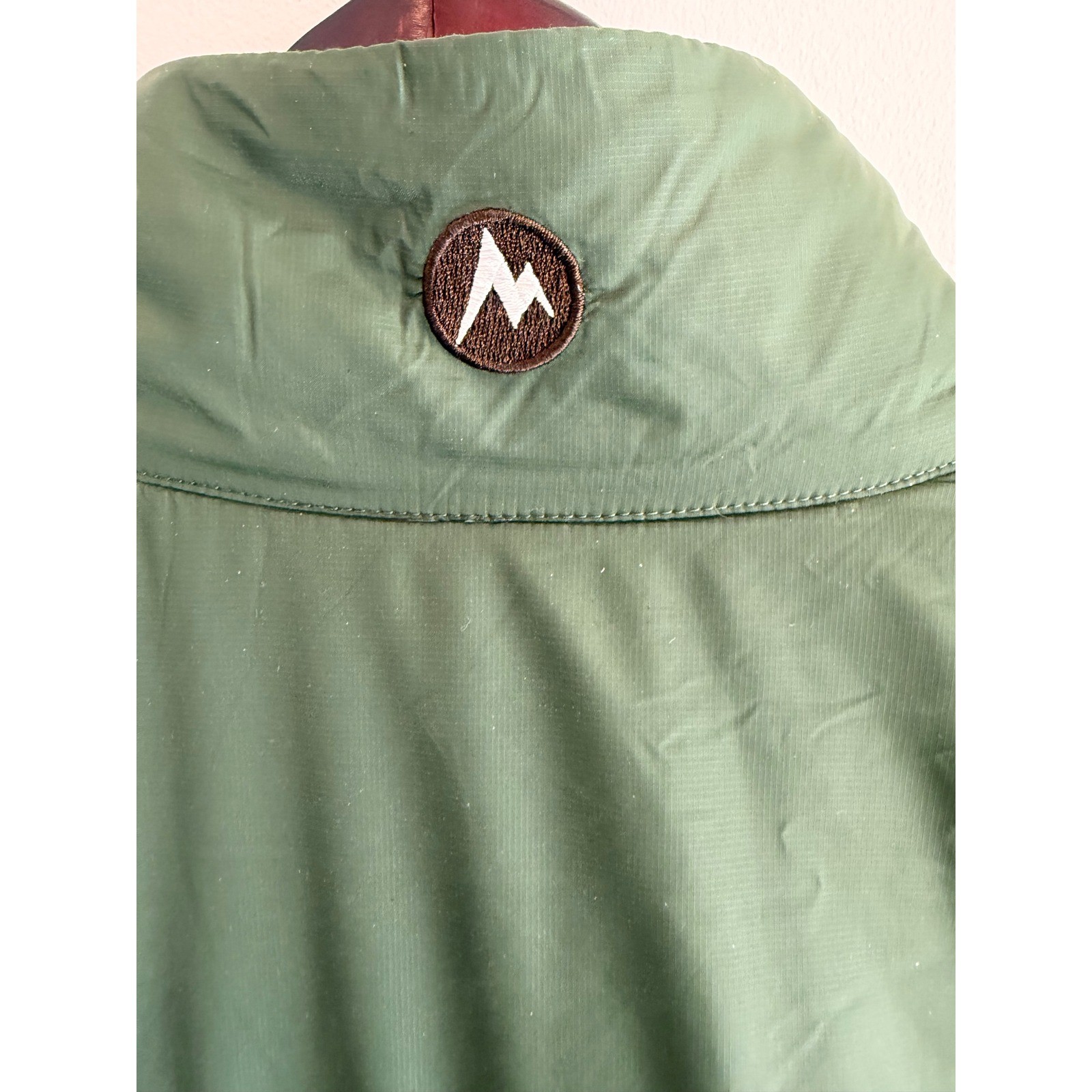 Men’s Green Puffer Vest Lightweight Zip Outdoor Hiking Insulated XL