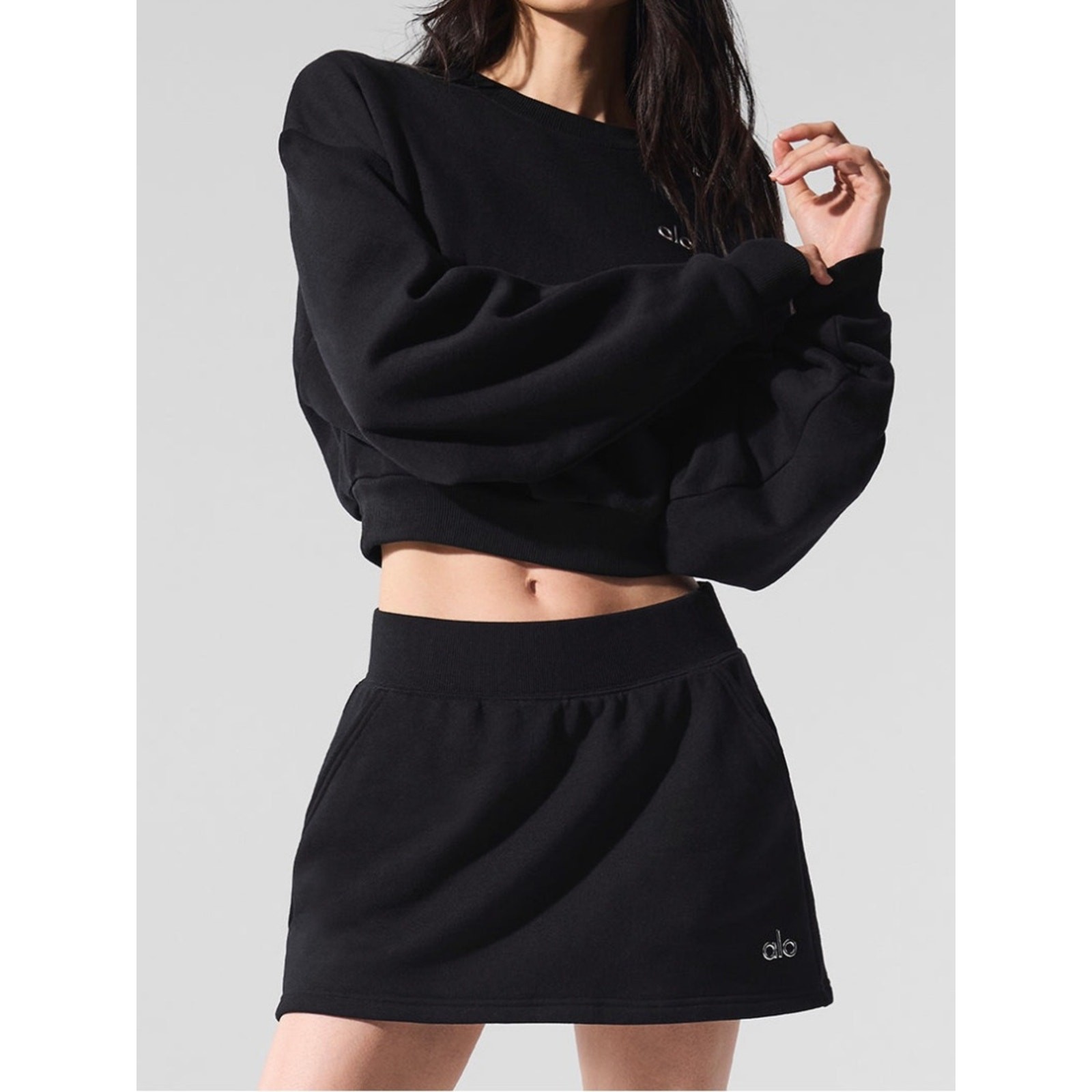 ALO Yoga Women’s Accolade Black Active Mini Skirt Size Small