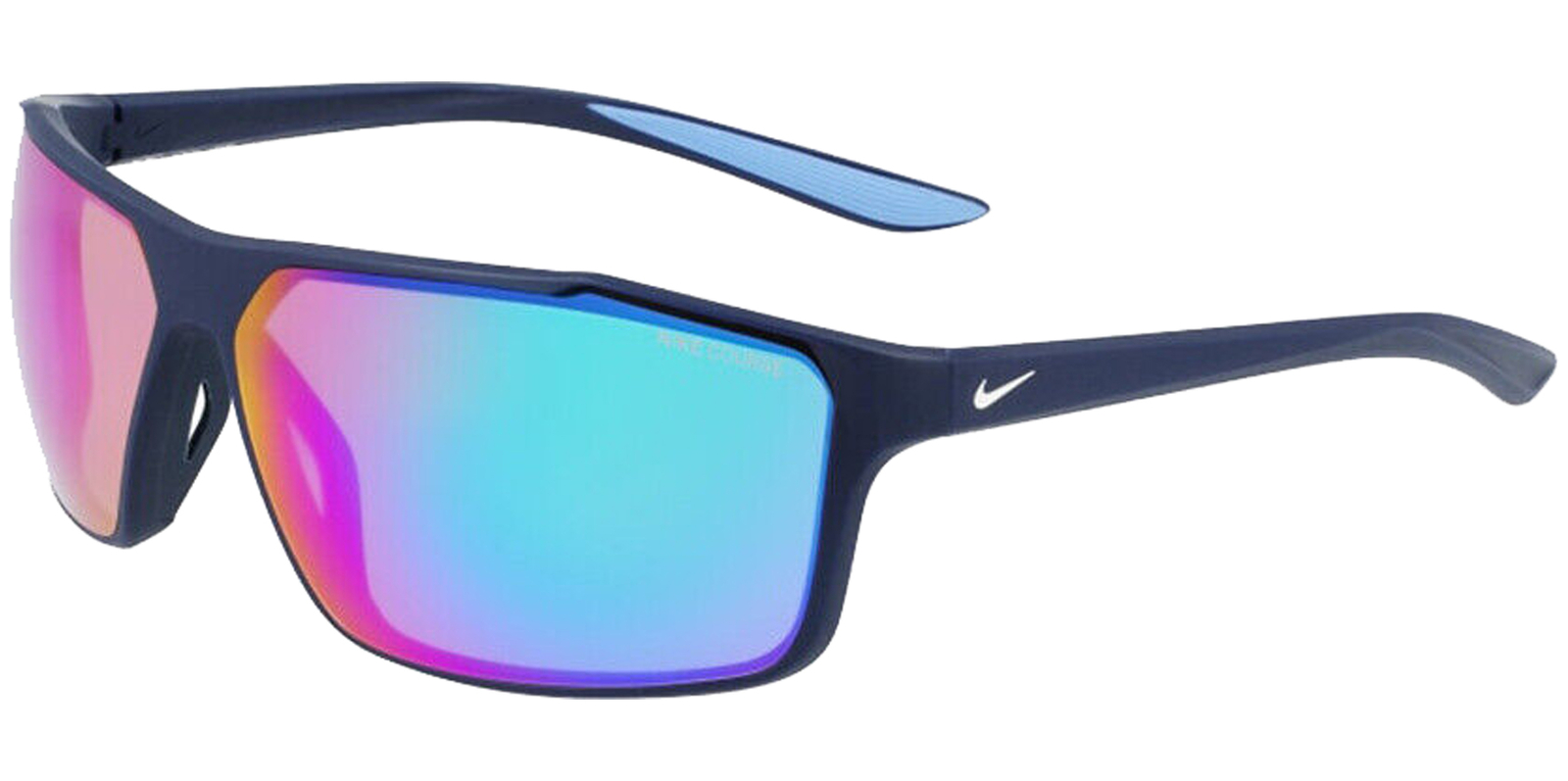 Nike Windstorm E Men’s Geometric Wrap Sunglasses w/ Mirror Lens – CW4673