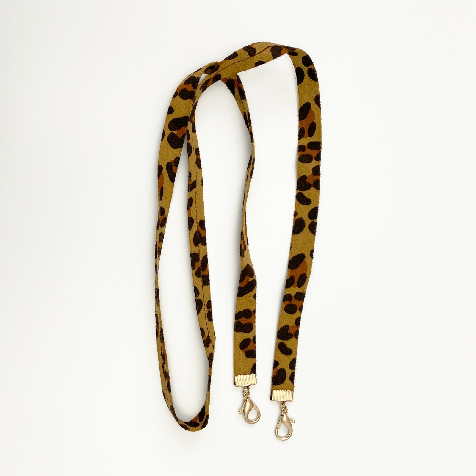 Face Mask Chain Leopard PU Synthetic Suede Lanyard Necklace Eye Glasses Holder