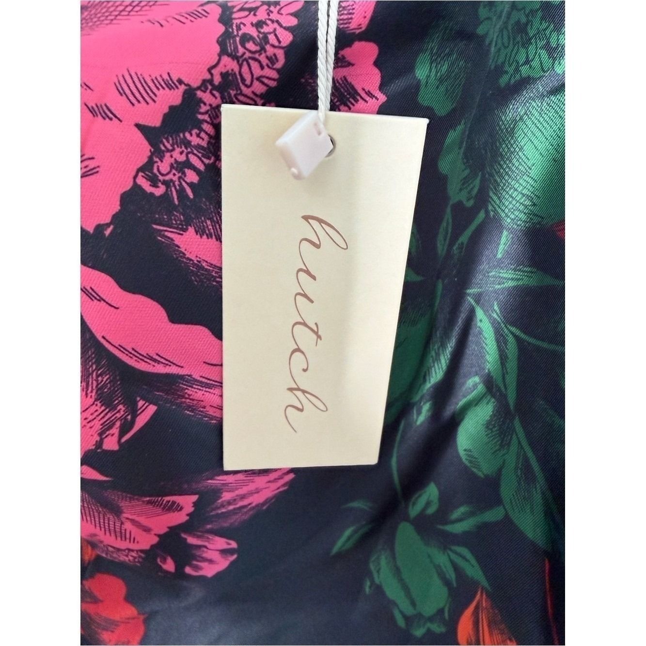 Hutch Cassandra One Shoulder Floral Mikado A-Line Maxi Gown Size 16W NWT