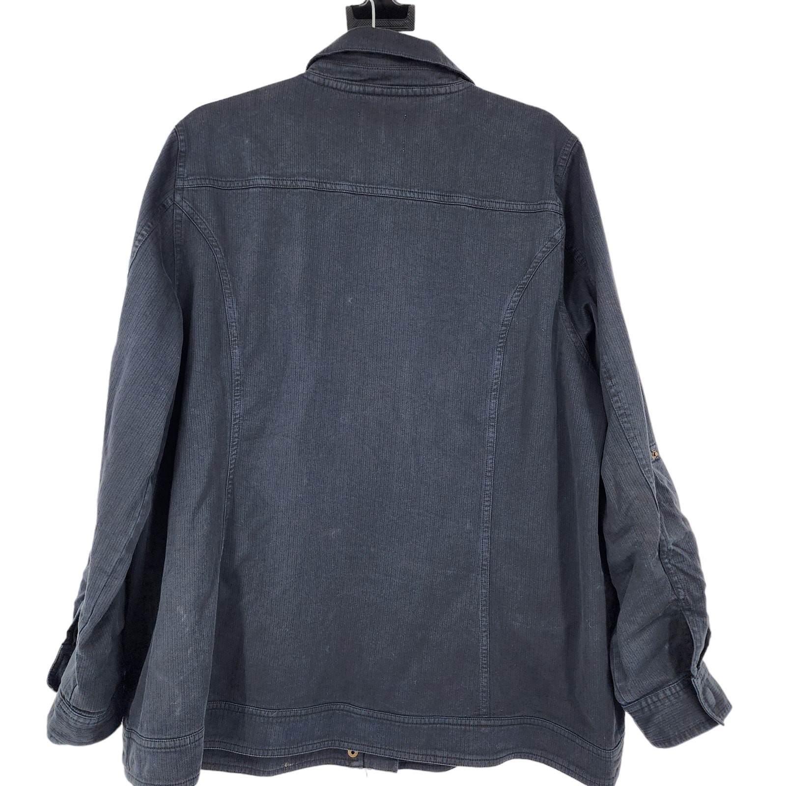 Torrid Women’s Black Stretch Twill Zipper and Button Closure Shacket Size 2X
