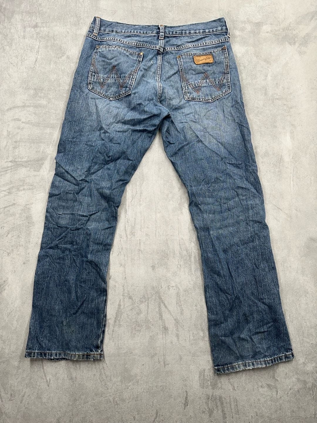Wrangler Retro Slim Straight Blue Denim Jeans Men’s
