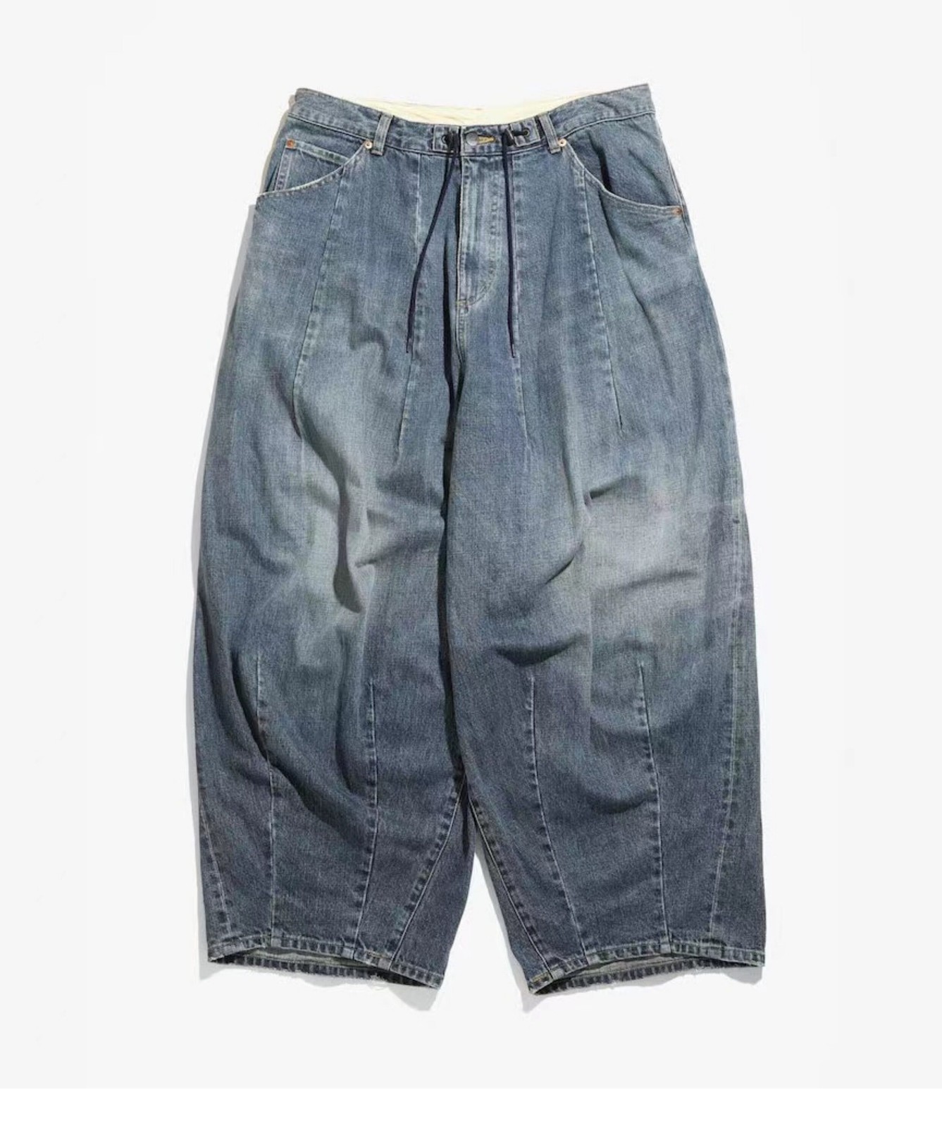 Needles 24SS Vintage Washed Denim Pants Relaxed Streetwear