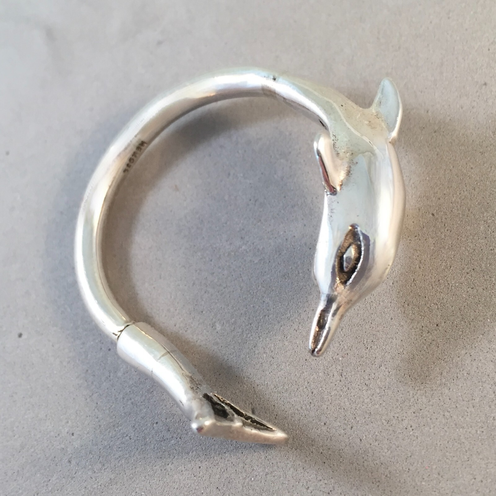 .925 Sterling Silver Dolphin Keychain 14.6 grams NEW MC01